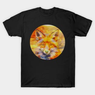 Abstract watercolor fox T-Shirt